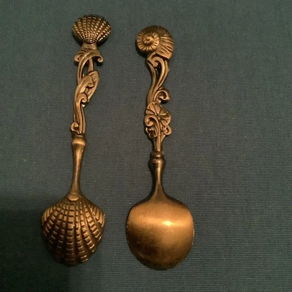Vintage Brass Decorative Spoons - Picture 2 of 2